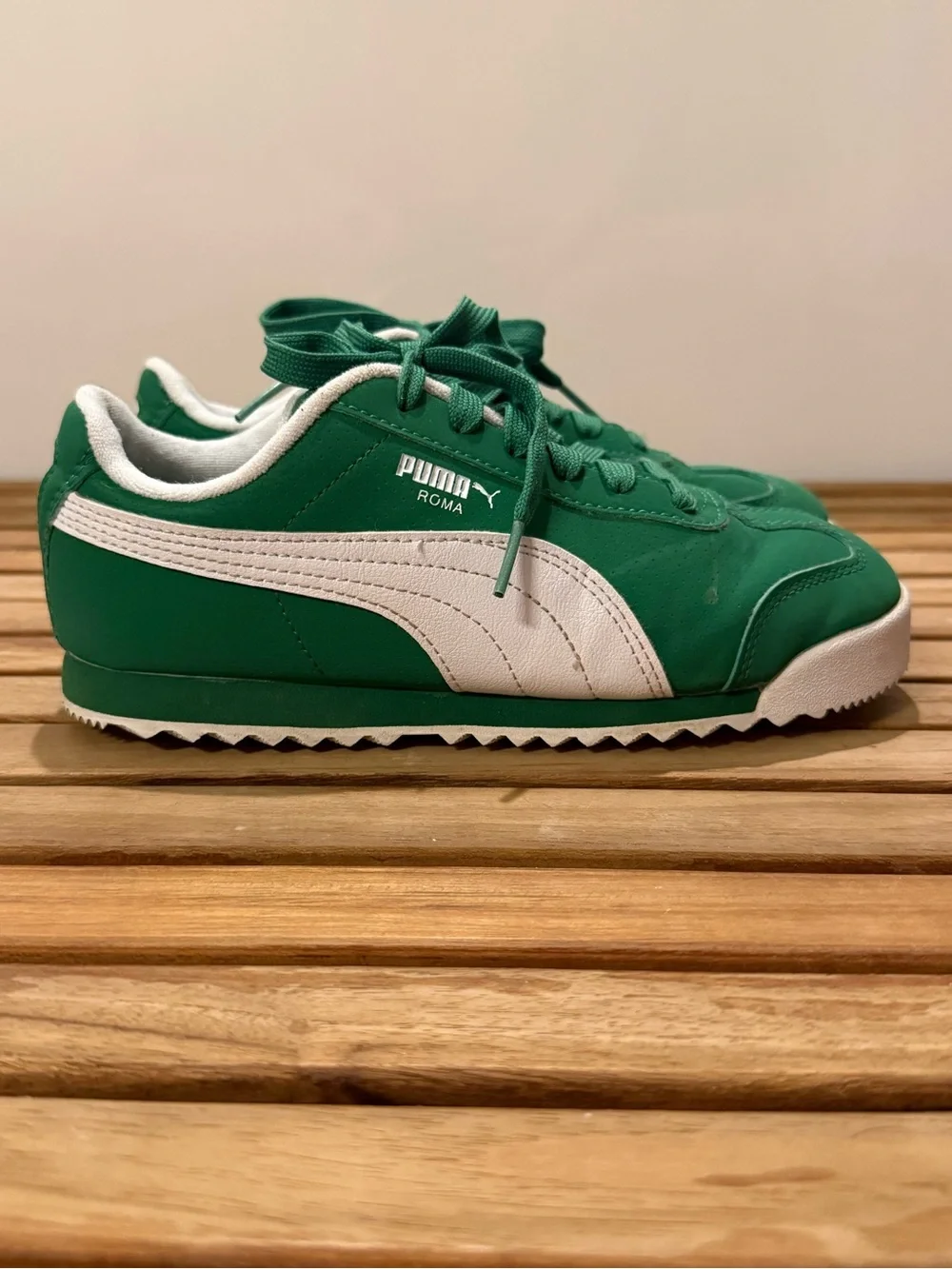 Puma Kids Green Roma Sneakers